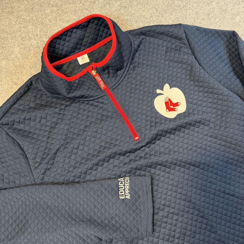 Boston Red Sox Educator Appreciation 1/4 Zip XL Blue MLB Baseball  Giveaway